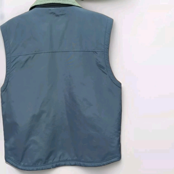 👉L.L. Bean Polartec Vest Men's Small Navy Gray Fleece Inside Sleeveless Jacket - Picture 3 of 12